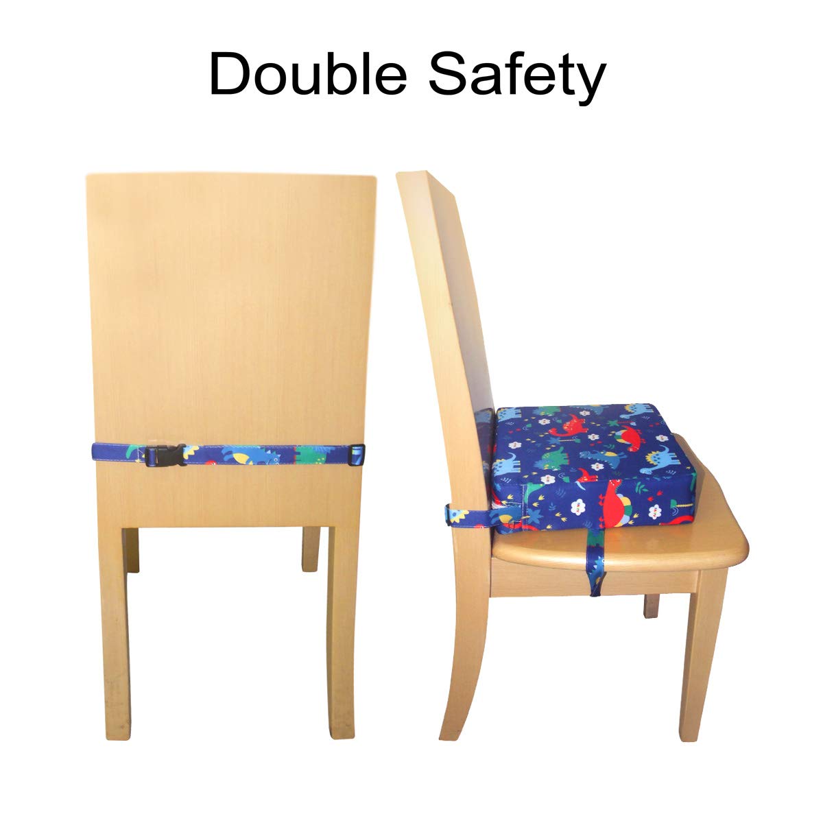SUNMALL non-slip straps with clips securing the booster under the chair