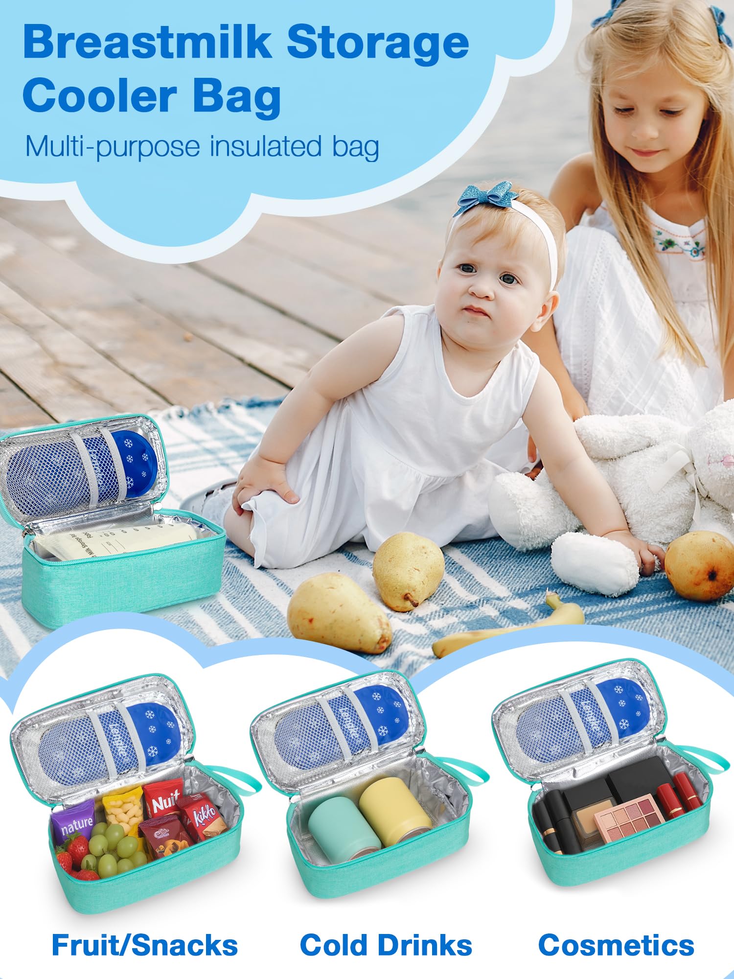 SUNMON compact cooler bag attaches to stroller or backpack