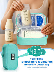 SUNMON cooler bag with ice packs keeps contents cool during trips
