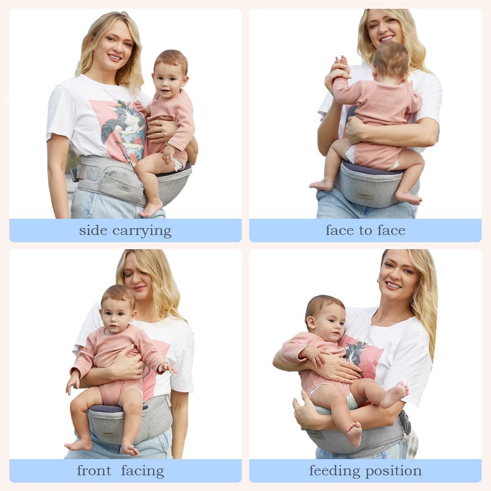 Sunnors ergonomic hip positioning aids comfortable parental posture.