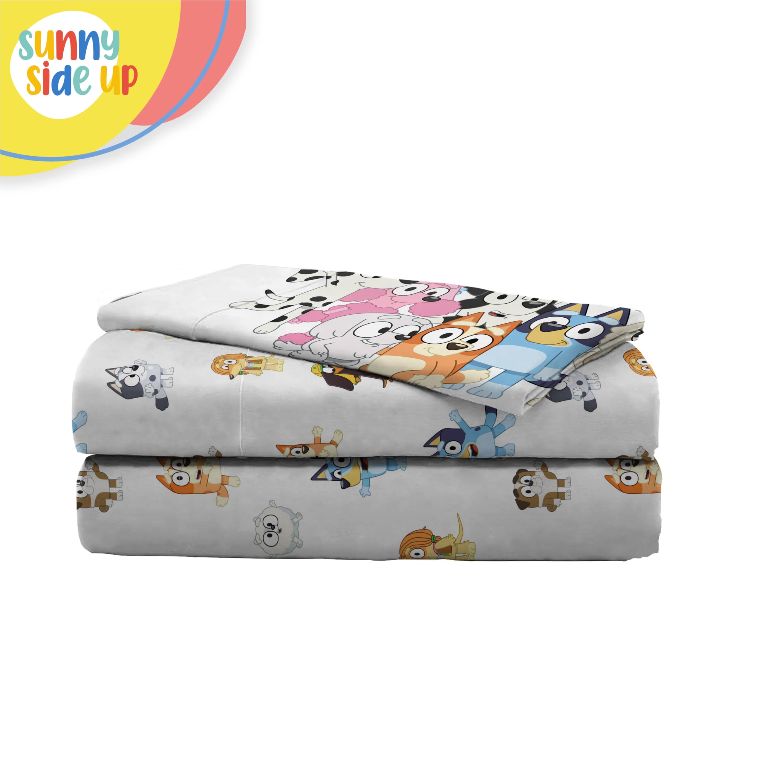 Sunny Side Up Bluey bedding collection supports easy, year-round care