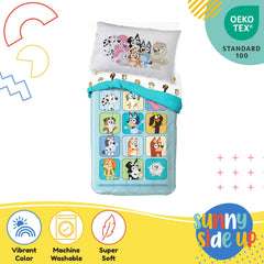 Sunny Side Up Bluey pillowcase supports cheerful sleep and naps