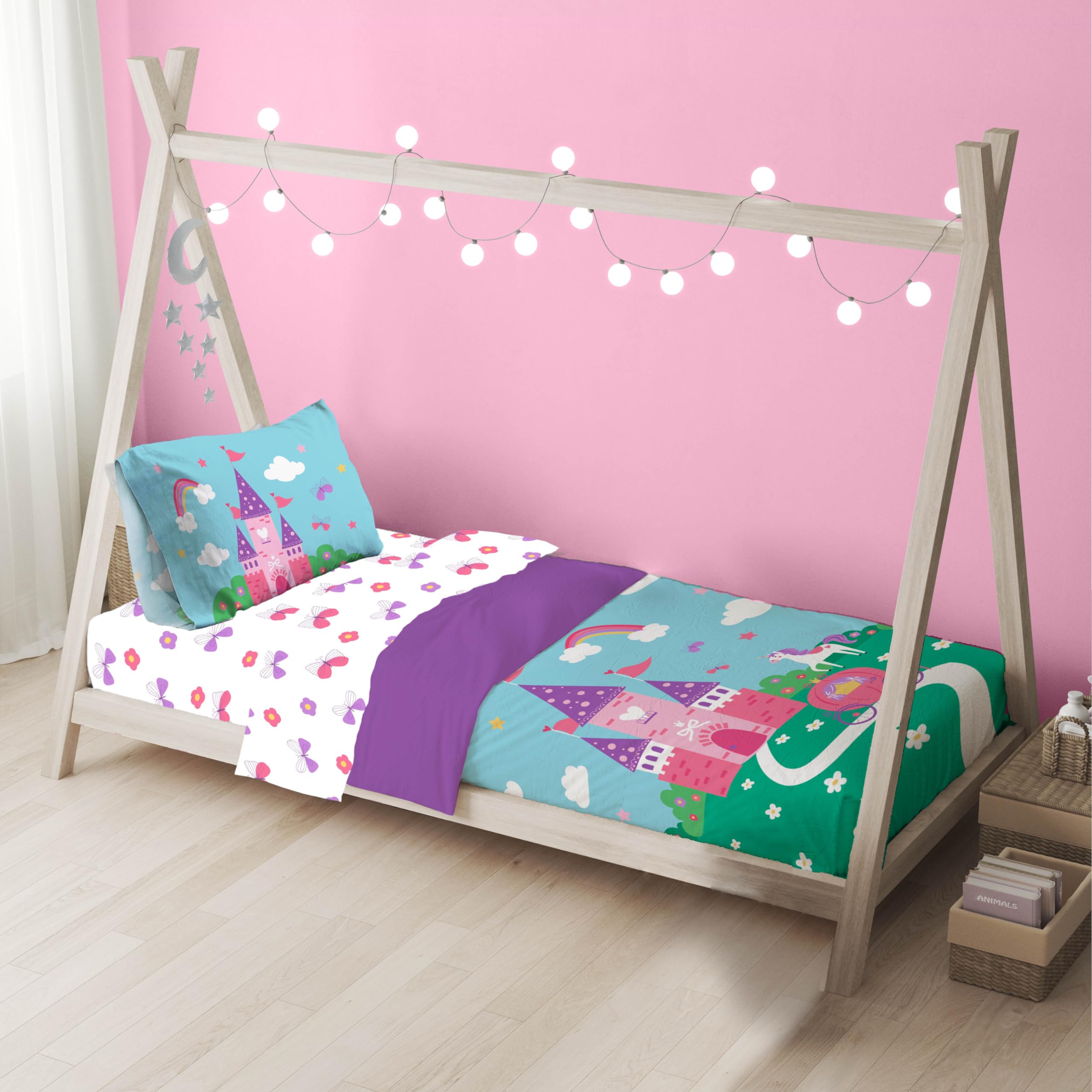 Sunny Side Up children bedroom setup showcases easy care and quick setup
