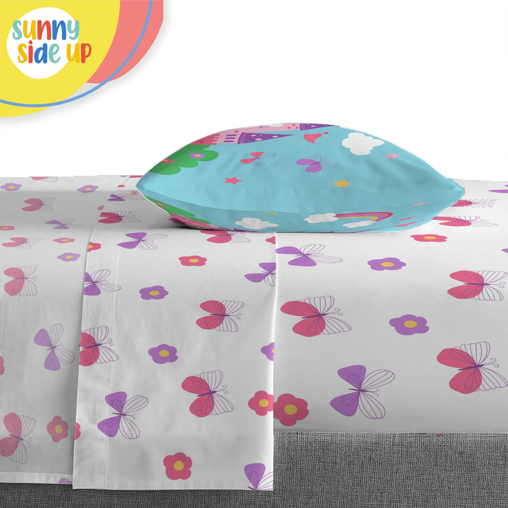 Sunny Side Up microfiber softness texture emphasizes plush feel for nap time