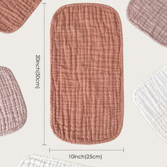 Sunny zzzZZ muslin burp cloths close-up 4-layer absorbent design
