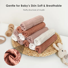 Sunny zzzZZ muslin burp cloths color variety for boys and girls
