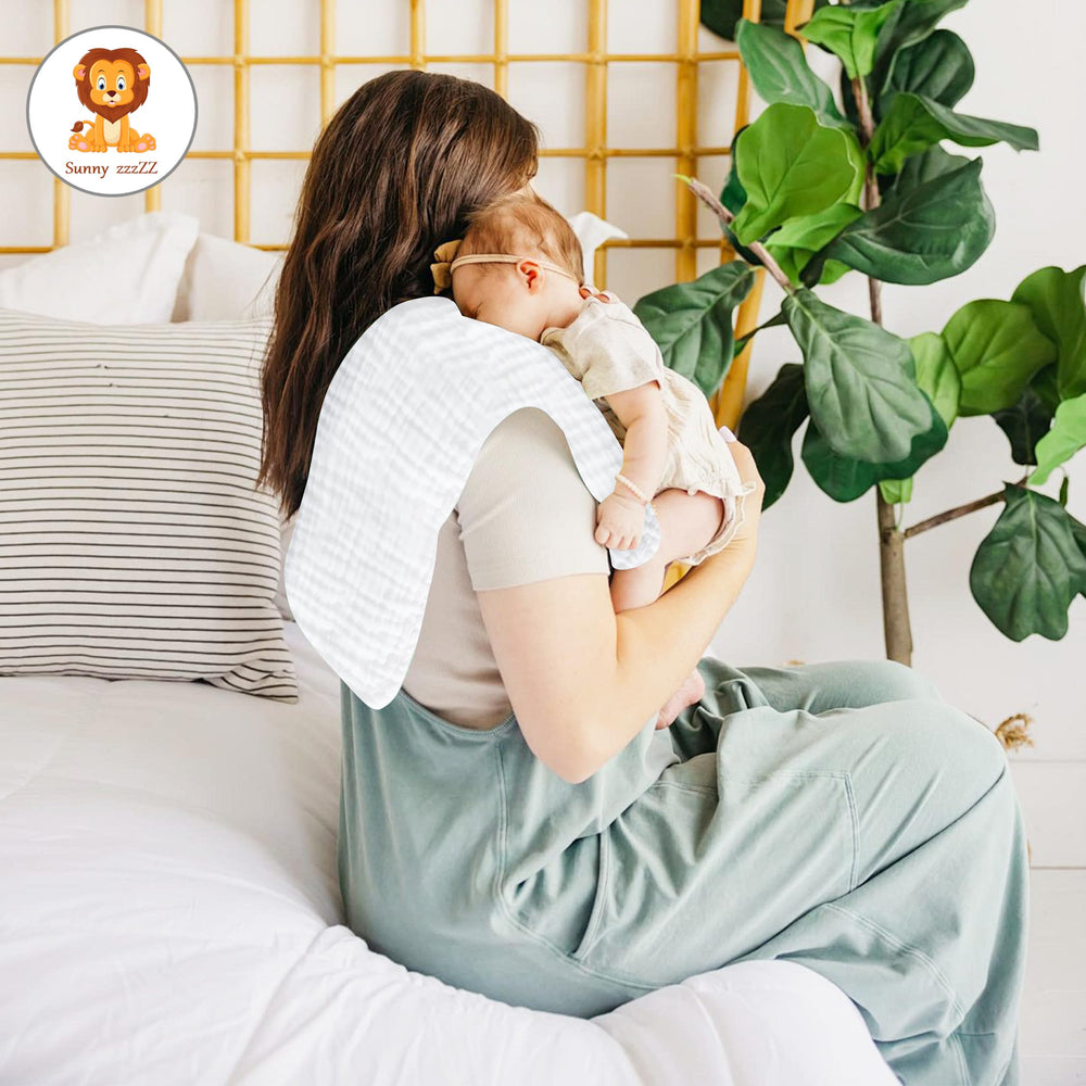 Sunny zzzZZ muslin burp cloths gift-ready packaging