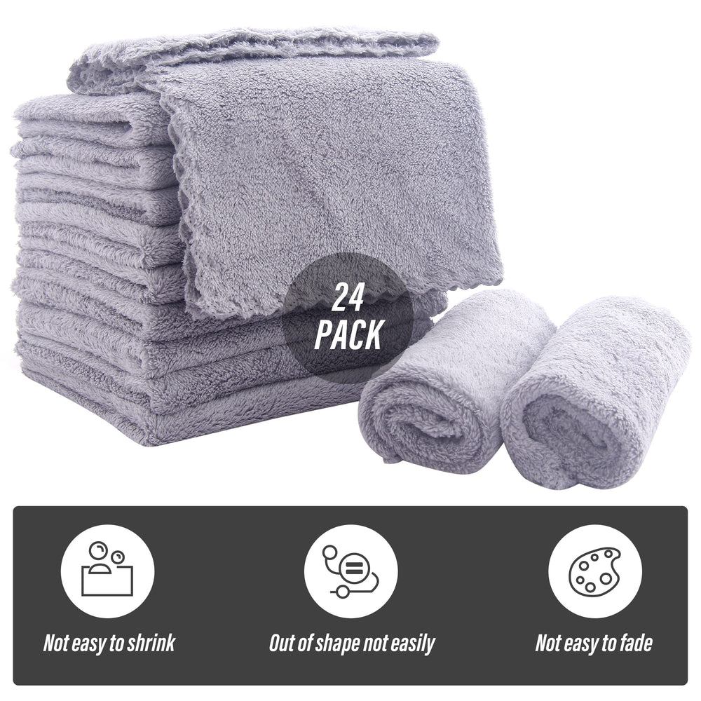 Sunny zzzZZ 24-pack baby washcloths arranged in a colorful set for everyday use