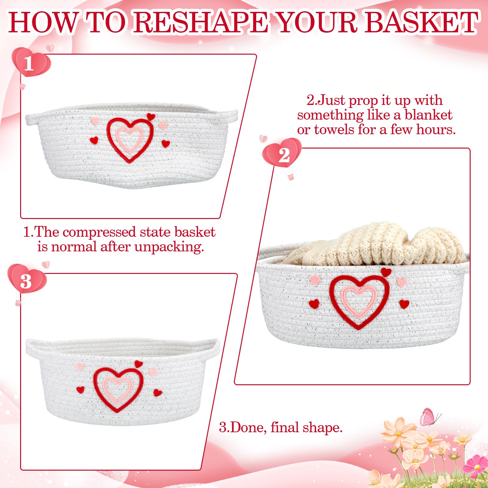 Sunnymove basket handles reinforced for easy carrying and versatile use.