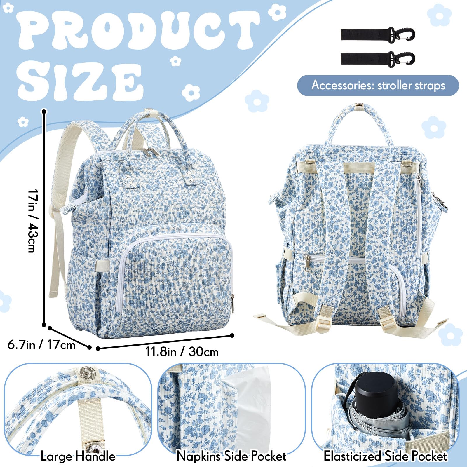 Sunnymove insulated front pockets keep bottles at the right temperature during outings