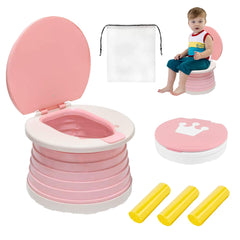 SunnySmile foldable potty seat, compact design for travel storage and setup.
