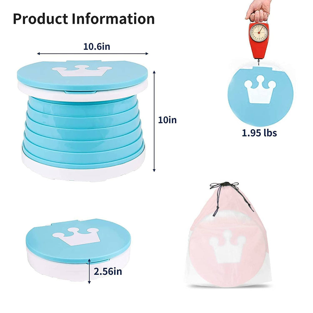 SunnySmile foldable potty seat open, ready for quick potty training on the go.
