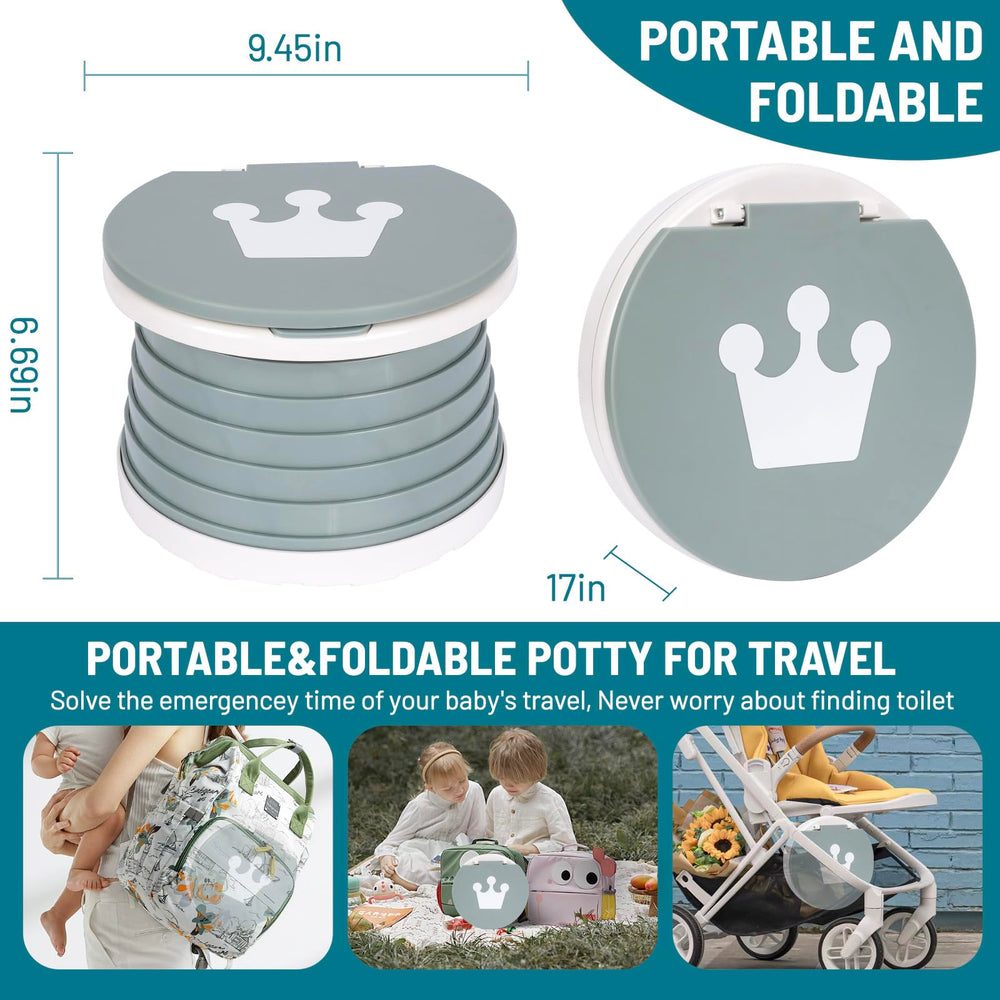 SunnySmile compact potty seat used while camping outdoors