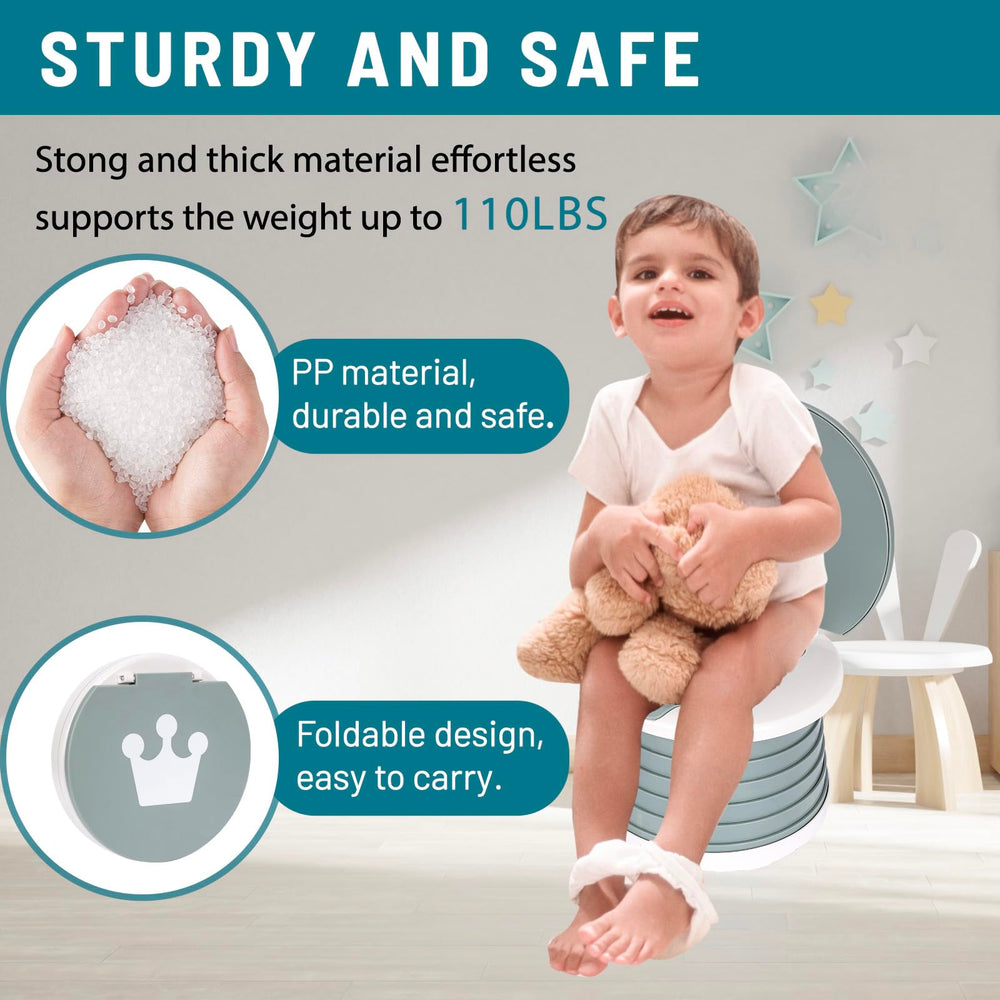 SunnySmile potty seat in use inside a car during travel