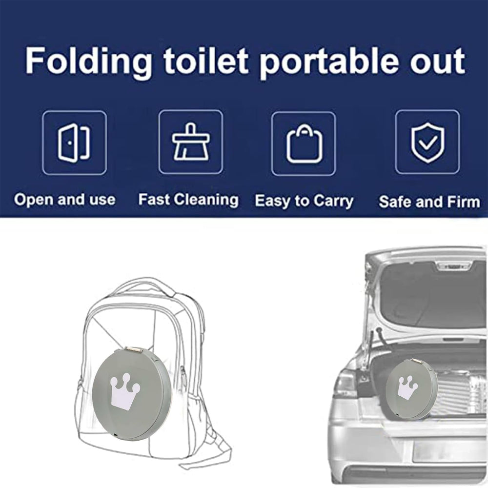 SunnySmile Travel Potty in-car use scenario as an emergency roadside toilet