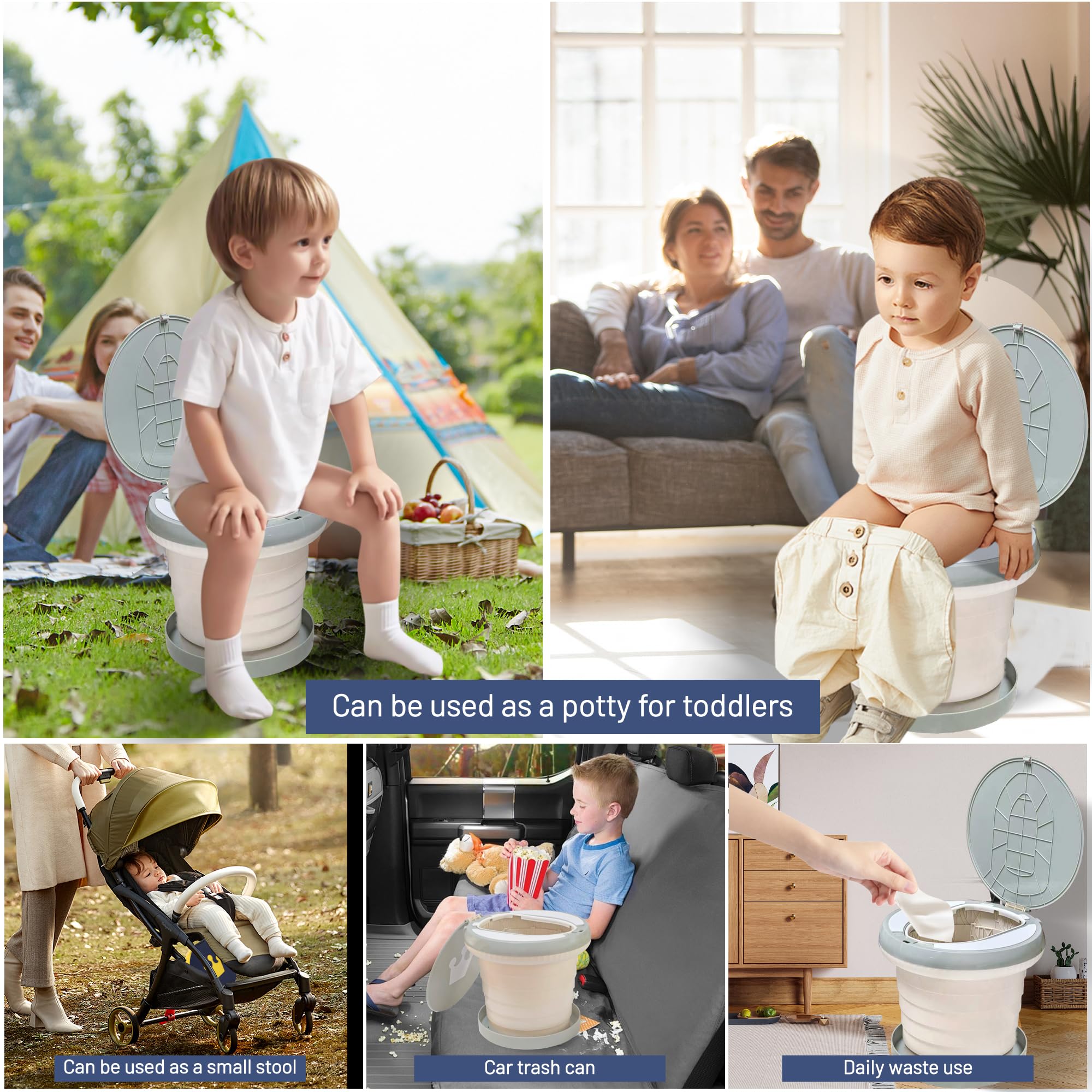 SunnySmile Travel Potty max-load-50kg demonstrates sturdy support for toddlers