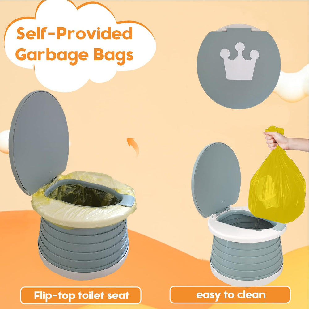 SunnySmile Travel Potty open design shows quick setup in seconds