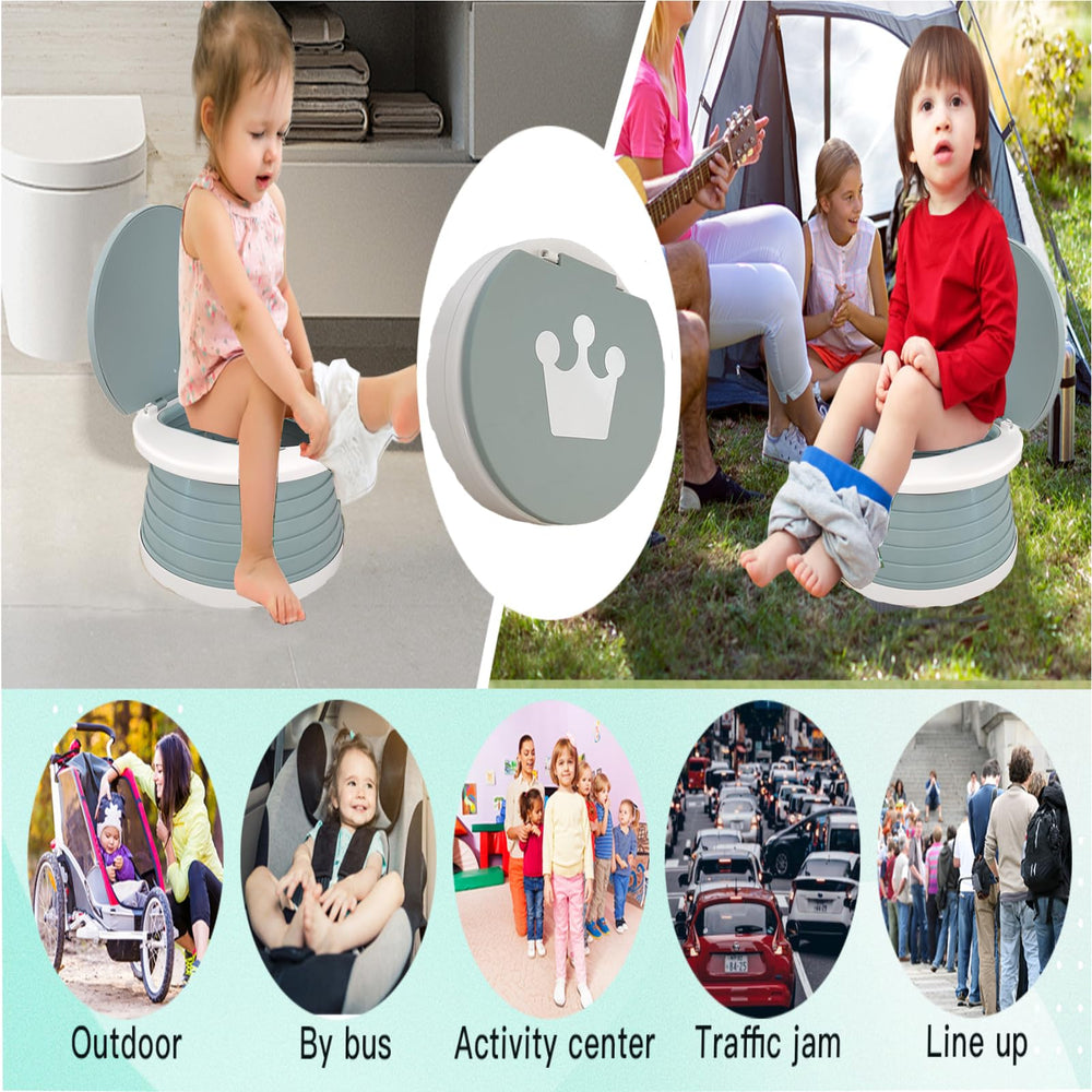 SunnySmile Travel Potty with splash guard to prevent leaks on journeys
