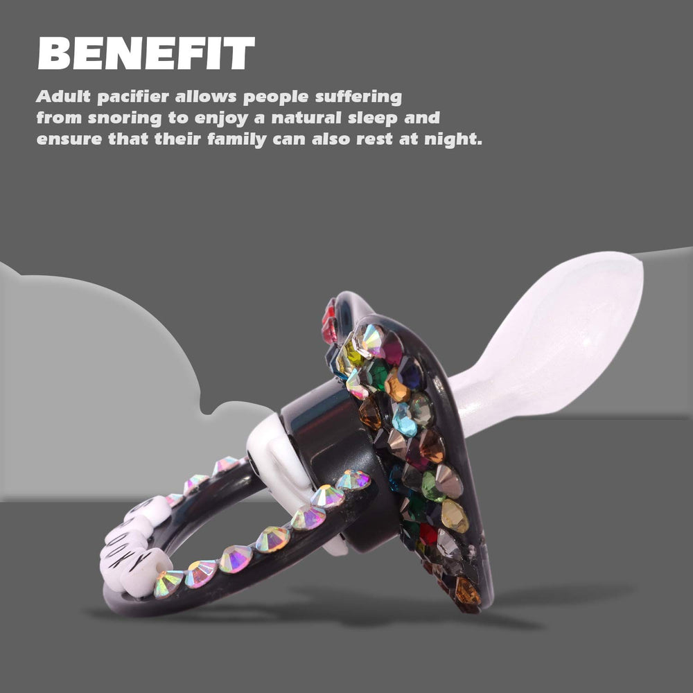 SUNOWE Black Ghost pacifier in use illustrates calm, relaxing bedtime ritual.