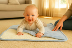 Sunshine and Snuggles sherpa texture close-up highlighting durable double-layer build.