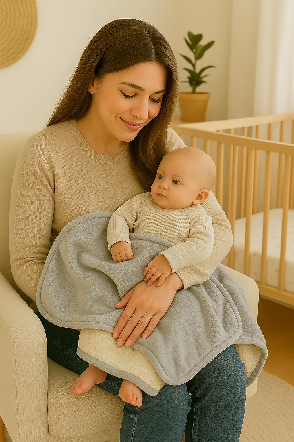SUNSHINE & SNUGGLES travel blanket shown as a soft companion on the go