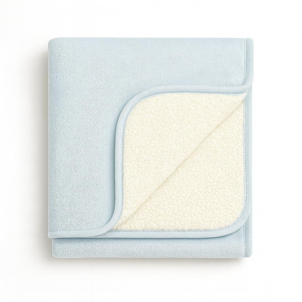 Sunshine and Snuggles ultra plush blanket close-up sherpa texture for baby softness.