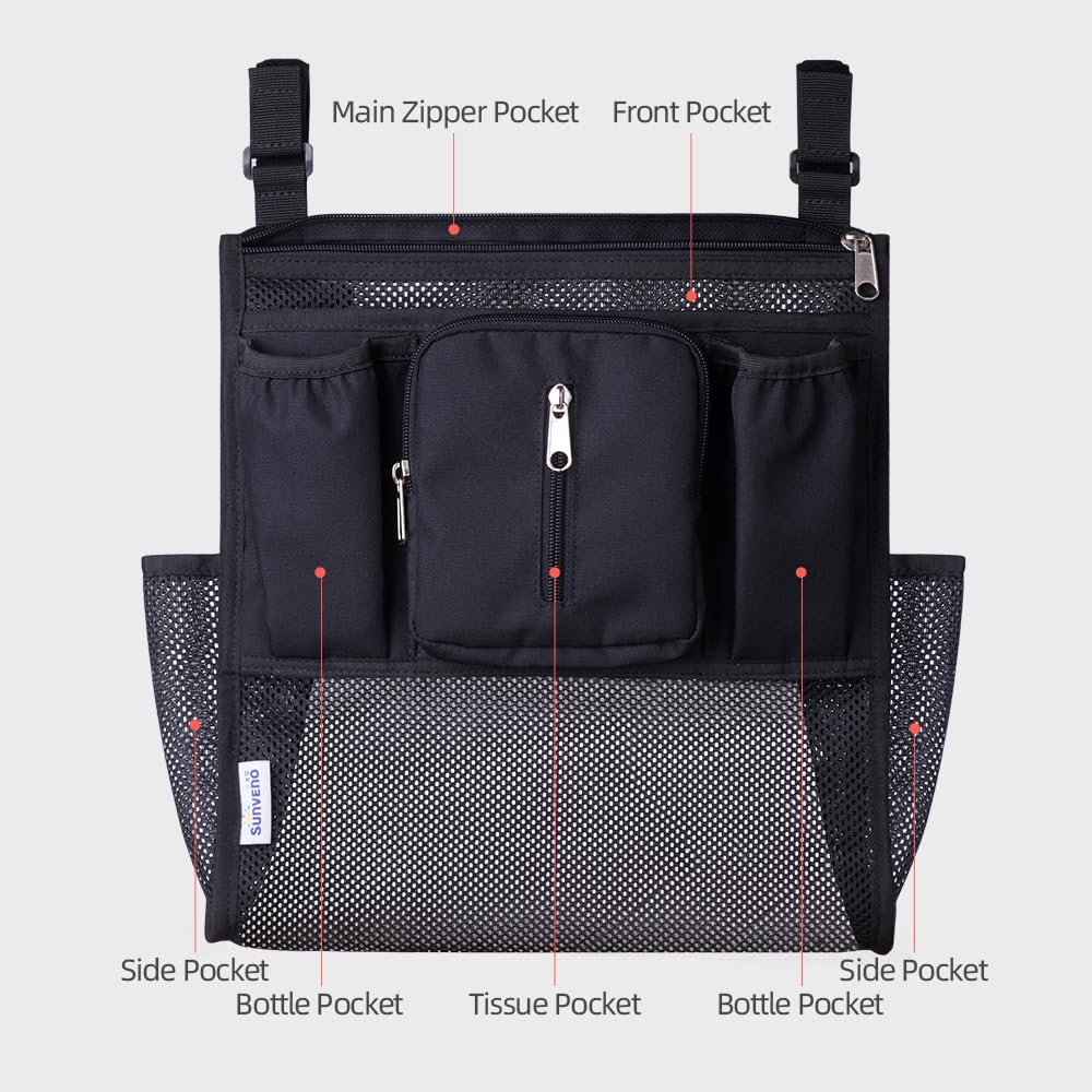 Sunveno deep center compartment stores diapers or a small blanket