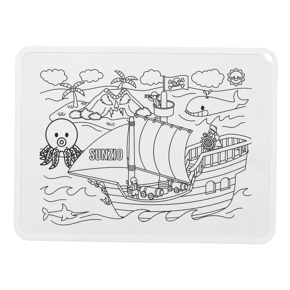 SunZio easy-clean silicone placemats make cleanup quick after meals.