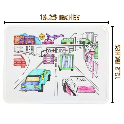 SunZio non-slip placemats stay in place during busy meals.