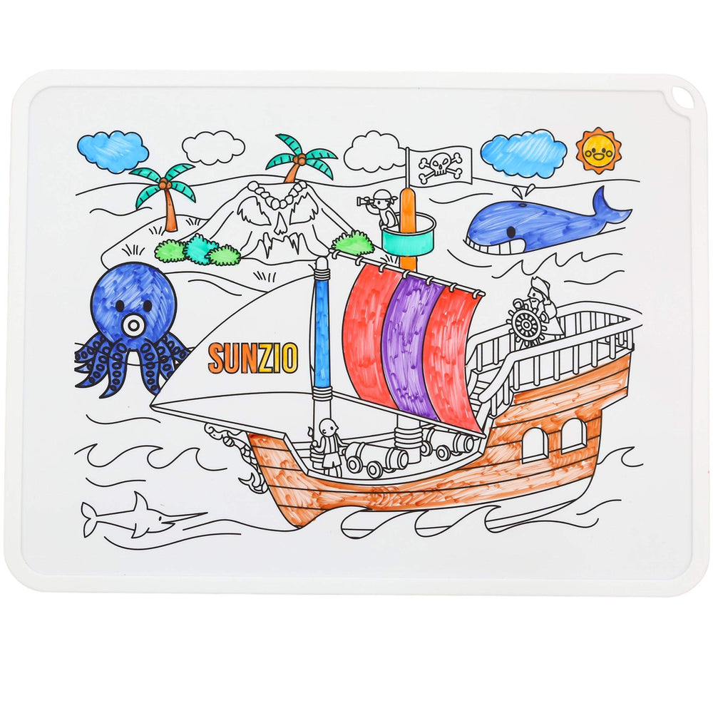 SunZio travel-friendly placemats roll up for restaurant use.