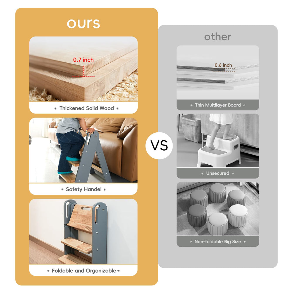 Suihuooo grey durability-wood closeup showcases premium solid wood.