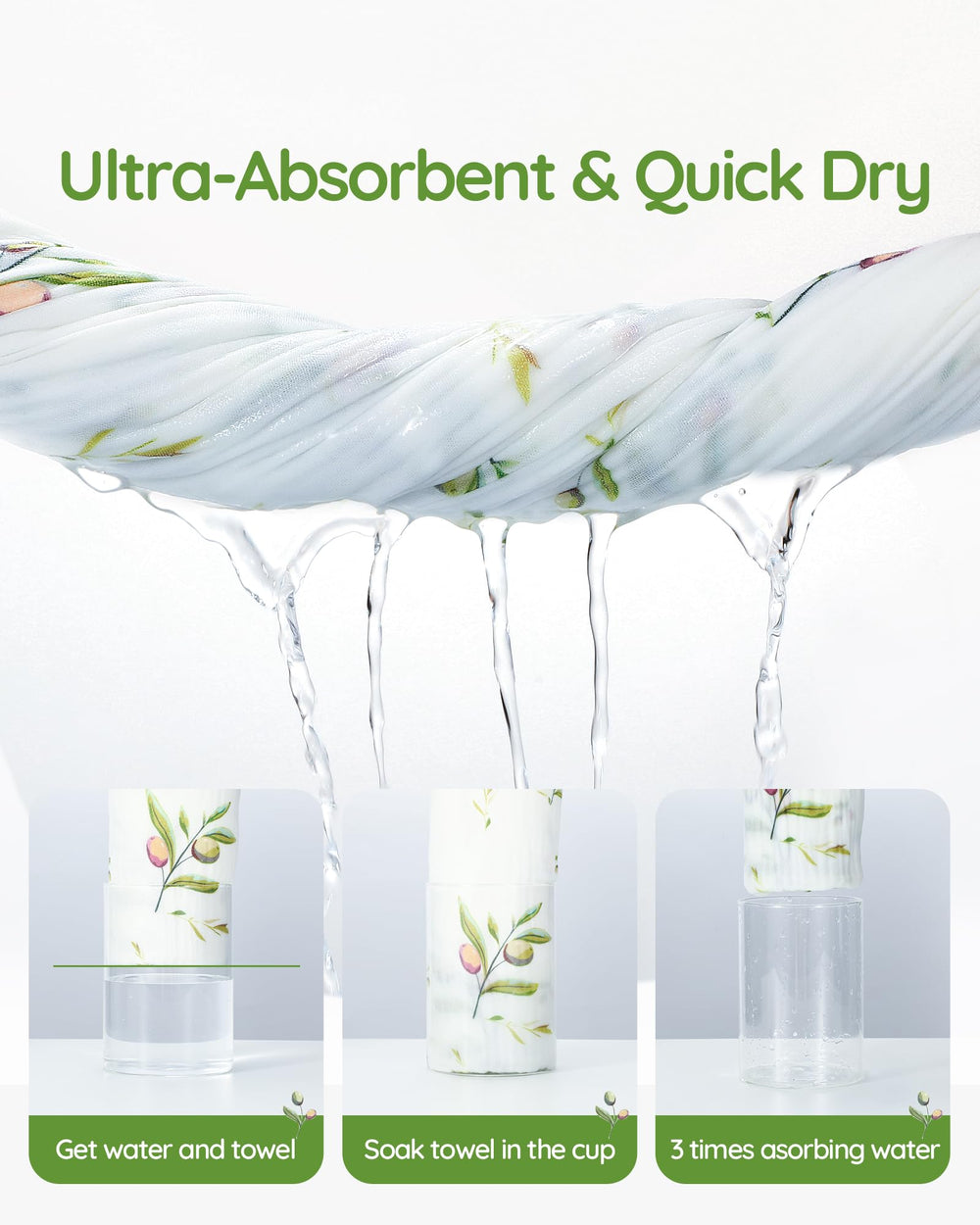 SUOSDEY towel shows high absorption and soft bamboo-cotton blend