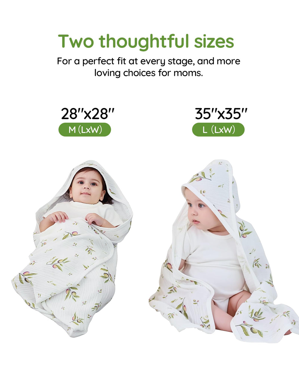 SUOSDEY machine-washable baby towel for easy care