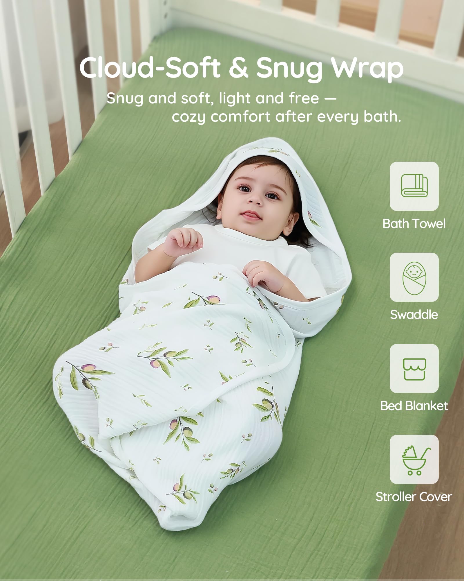 SUOSDEY versatile towel can be a blanket or changing mat cover