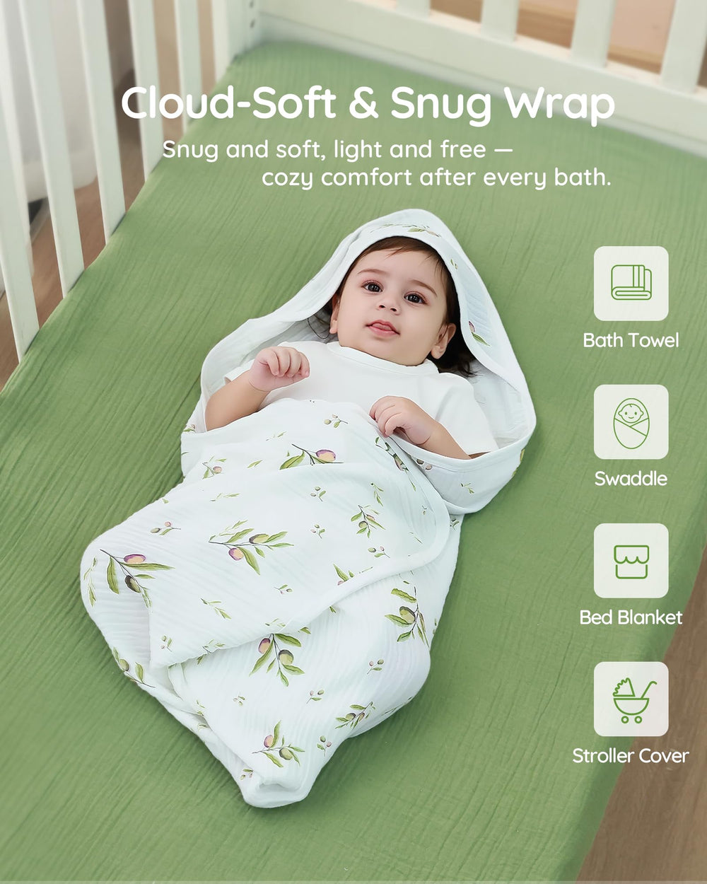 SUOSDEY versatile towel can be a blanket or changing mat cover