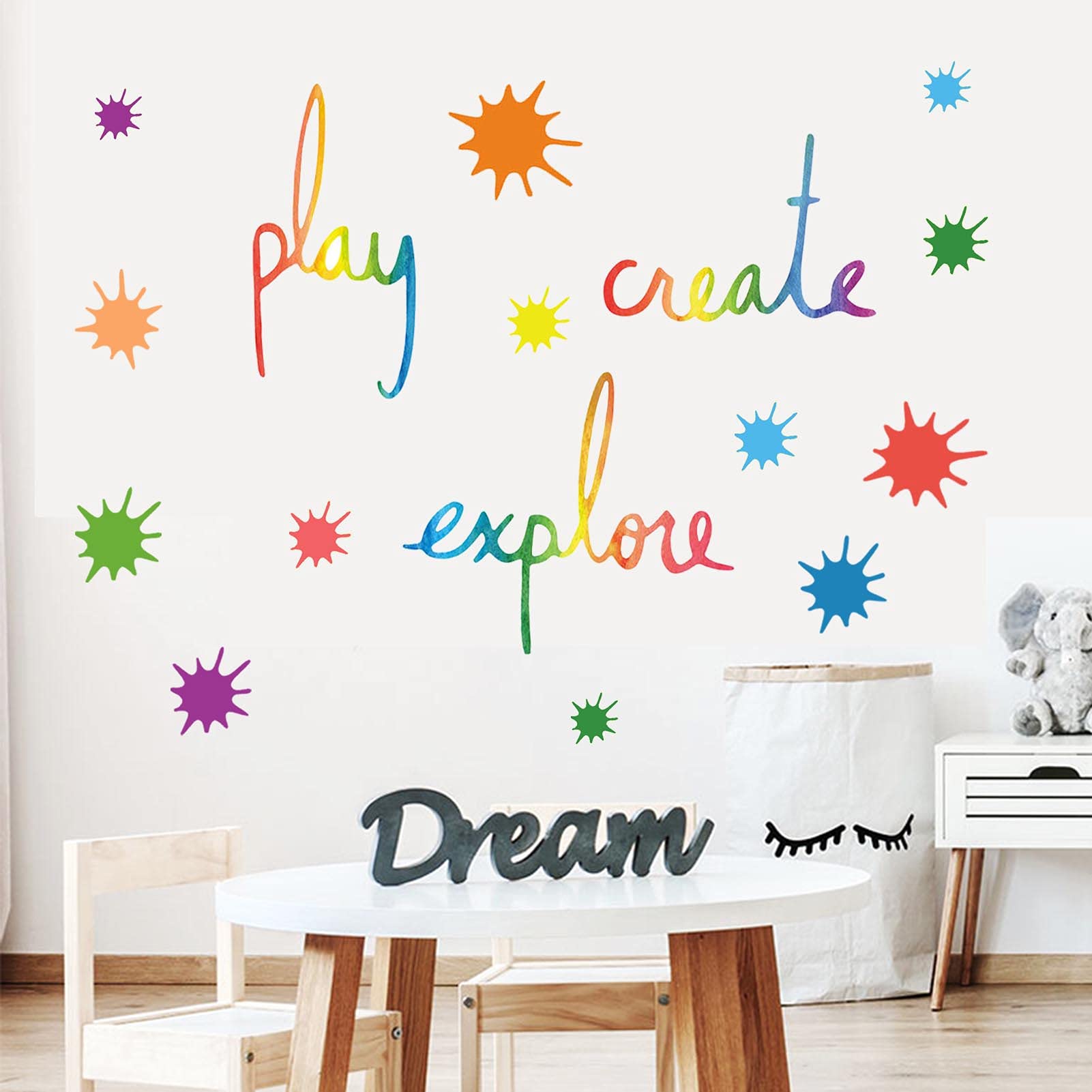SUPANT waterproof wall decal for playroom walls with long-lasting color.