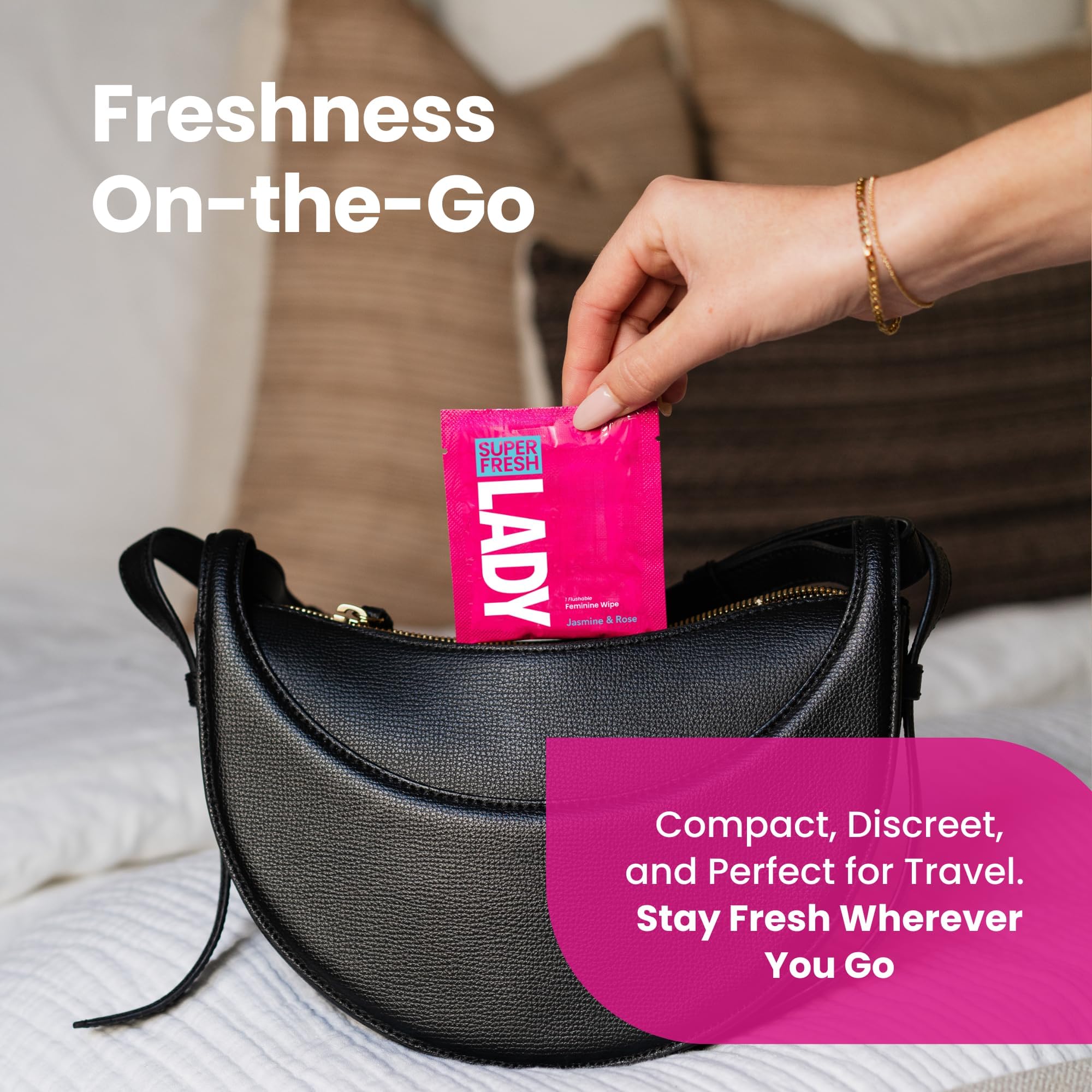 Super Fresh Co Individually wrapped wipes — mess-free daily use.