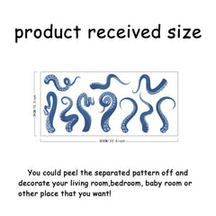 SUPERDANT octopus arm decal, self-adhesive and repositionable for flexibility.