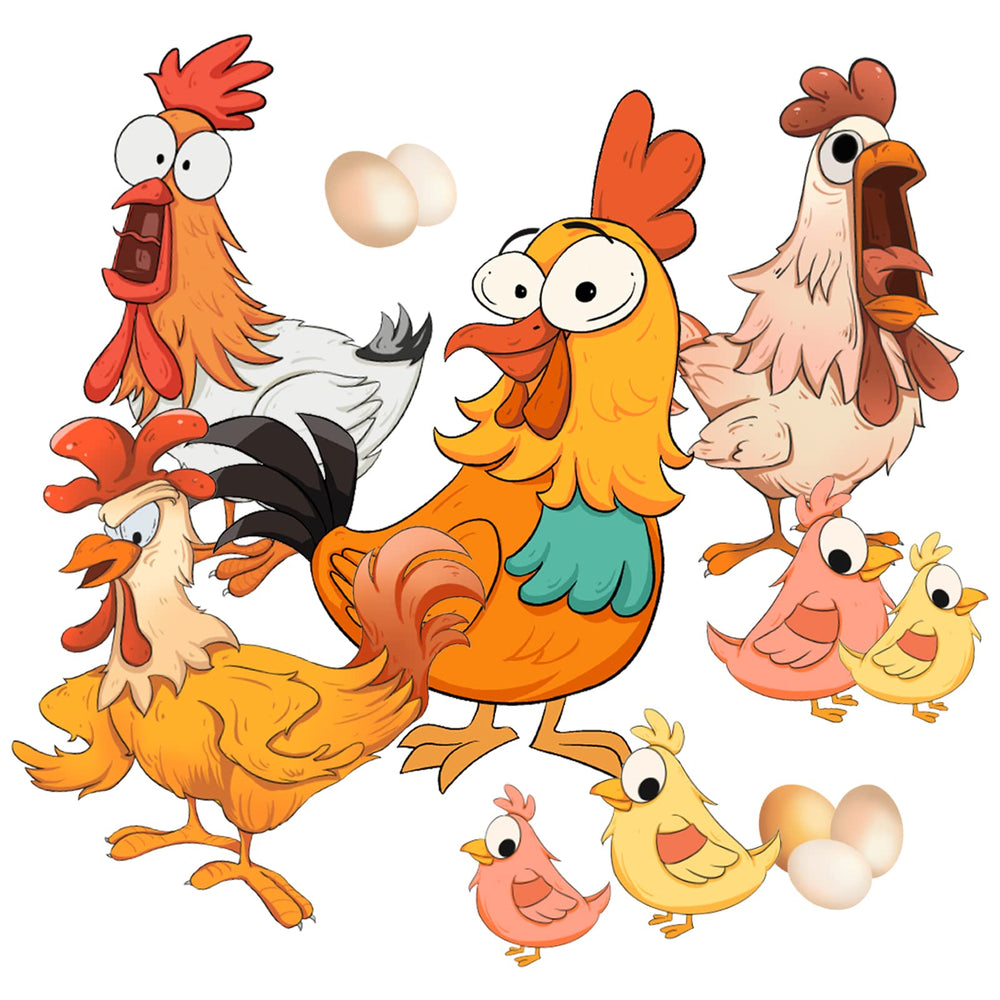 SUPERDANT funny chicken rooster wall sticker adds playful decor to kids' rooms