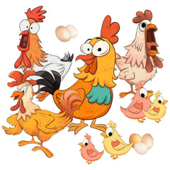 SUPERDANT funny chicken rooster wall sticker adds playful decor to kids' rooms