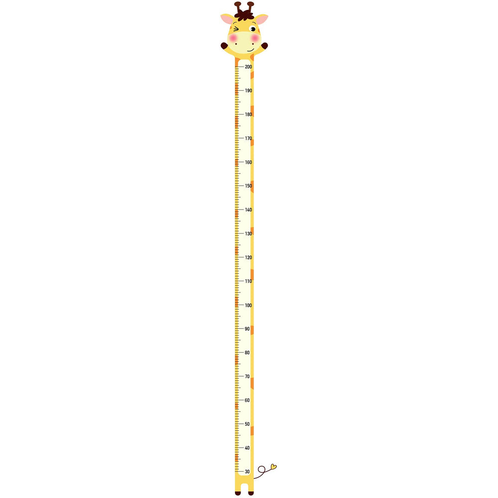 SUPERDANT giraffe height chart sticker with yellow dots for playful nursery decor