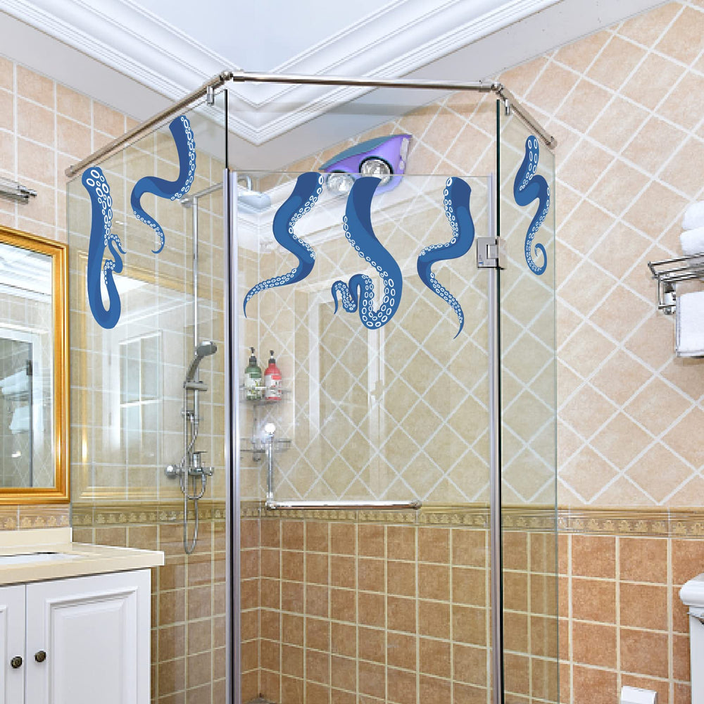 SUPERDANT ocean theme wall decor for kids room with blue octopus elements.