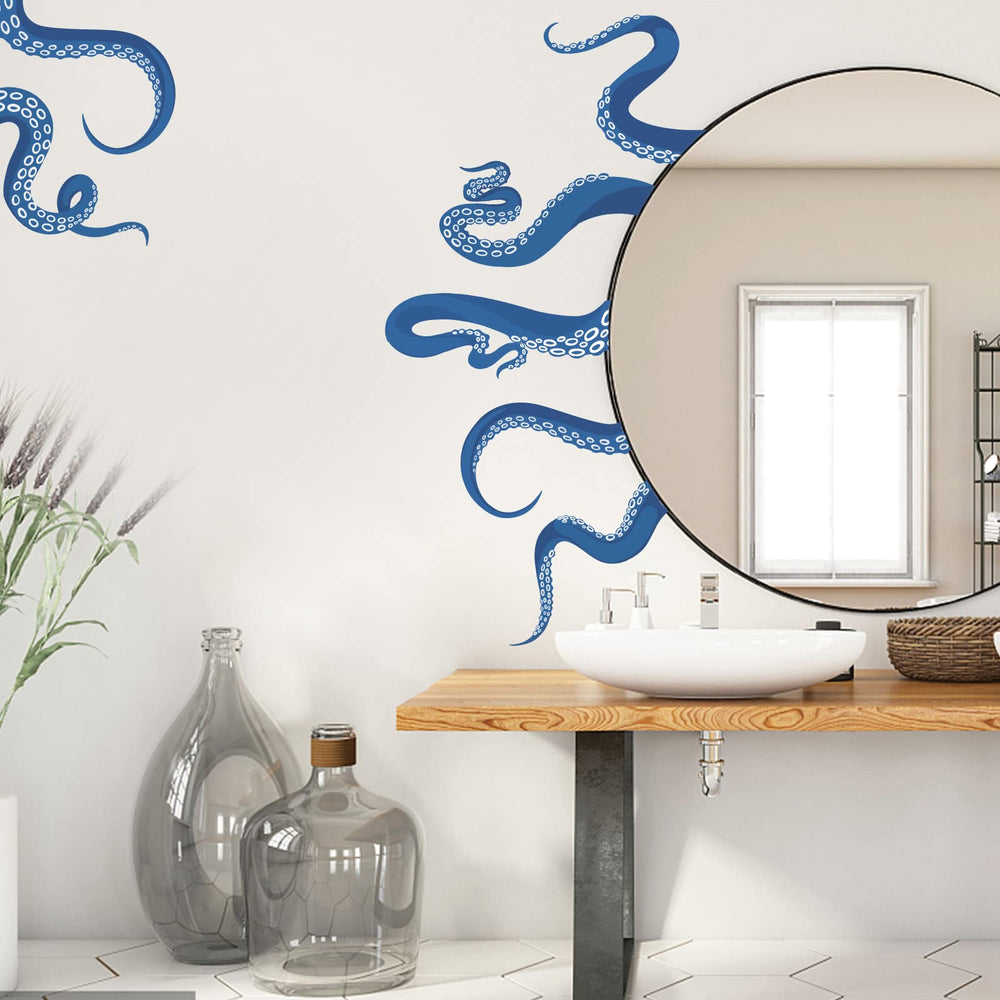 SUPERDANT under-the-sea bathroom wall decal, waterproof and durable.