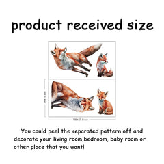 SUPERDANT watercolor fox family decals, large and small, perfect for children’s rooms.