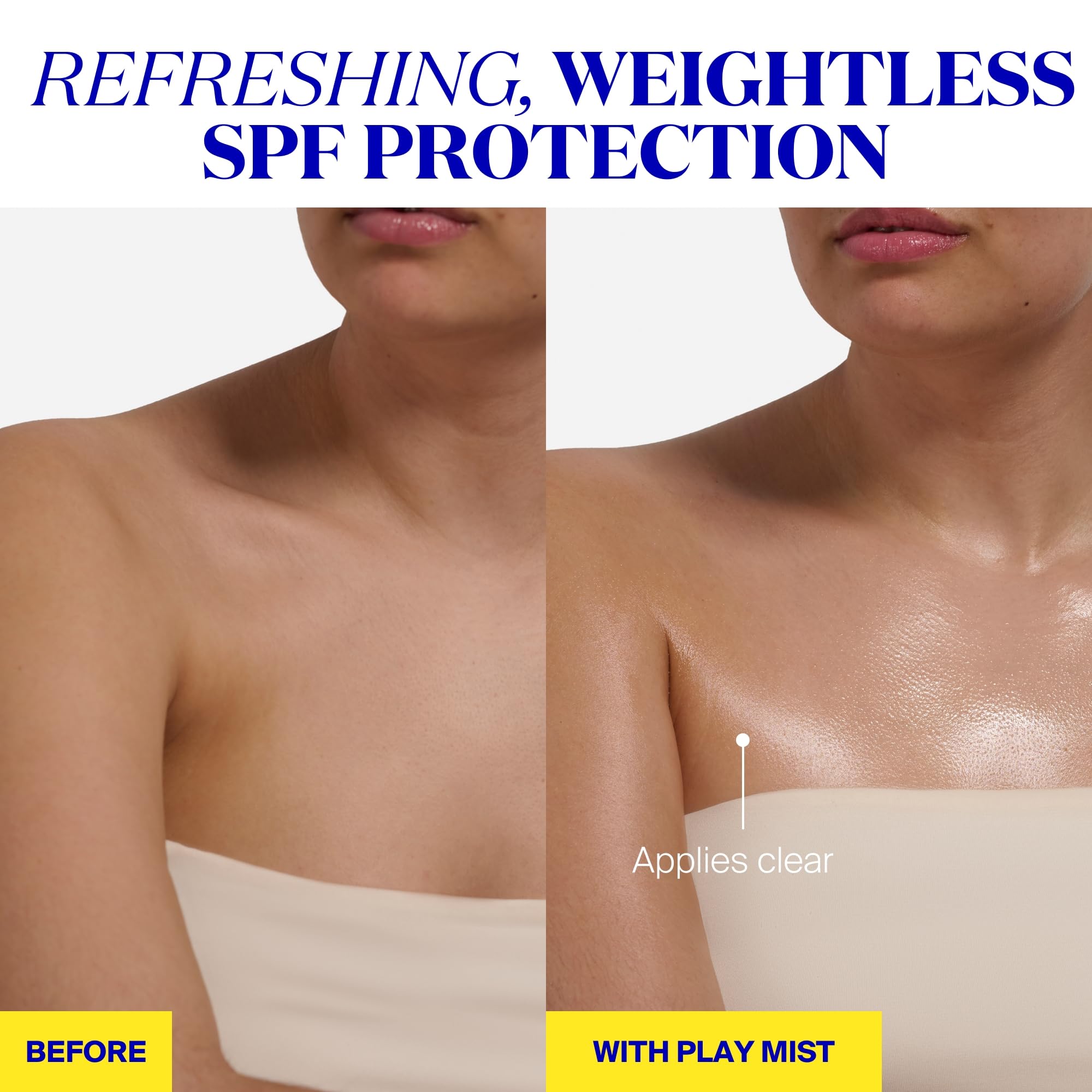 Antioxidant Body Mist shows water resistance icon on the label