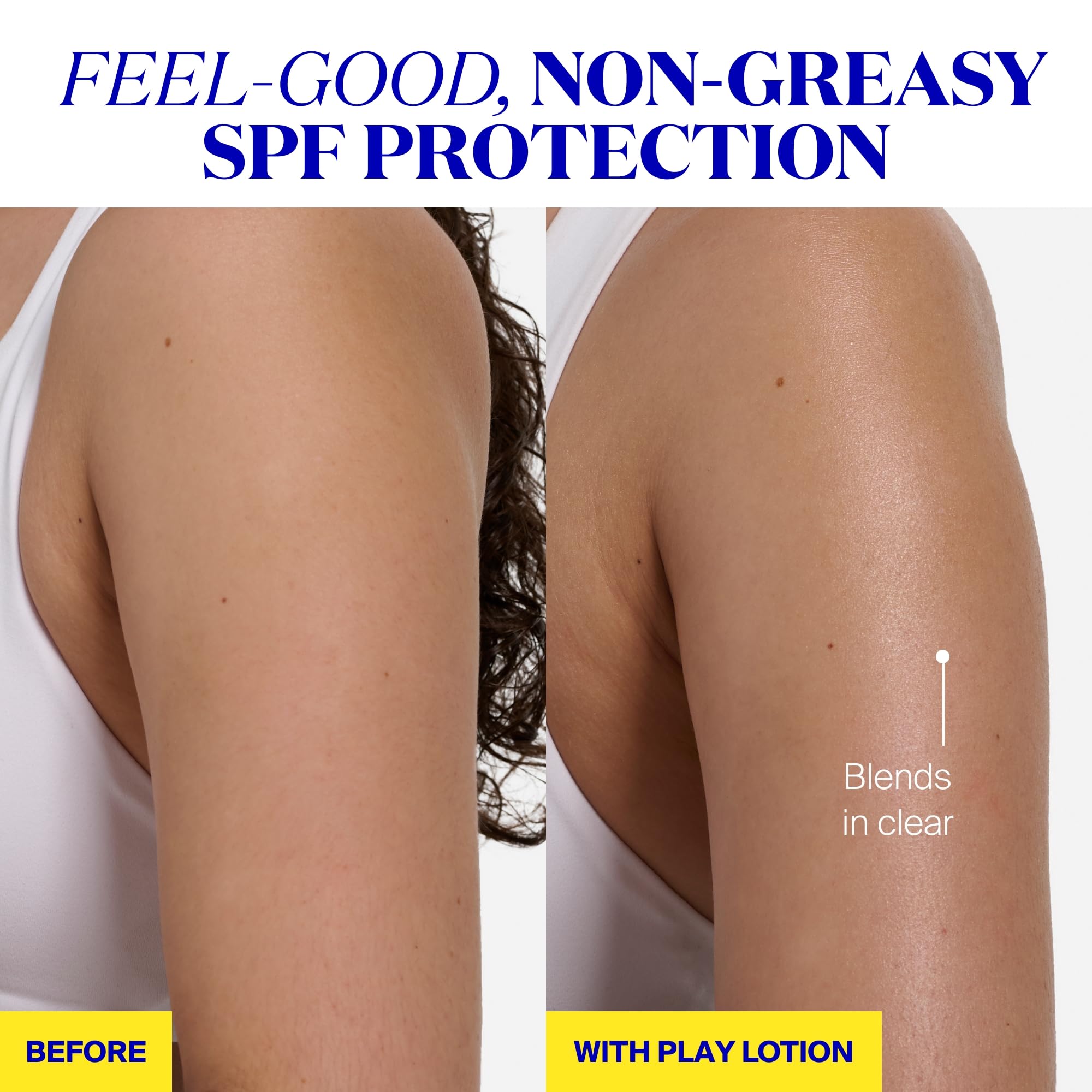 PLAY Everyday Lotion bottle positioned for sensitive skin friendly formula