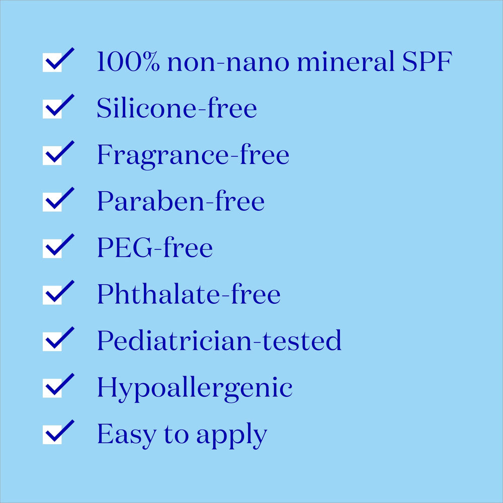 Pediatrician-tested Sunnyscreen image highlighting hypoallergenic protection.