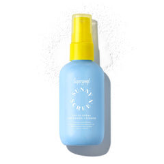 Supergoop Sunnyscreen spray-on bottle for face and body with SPF 50 protection.