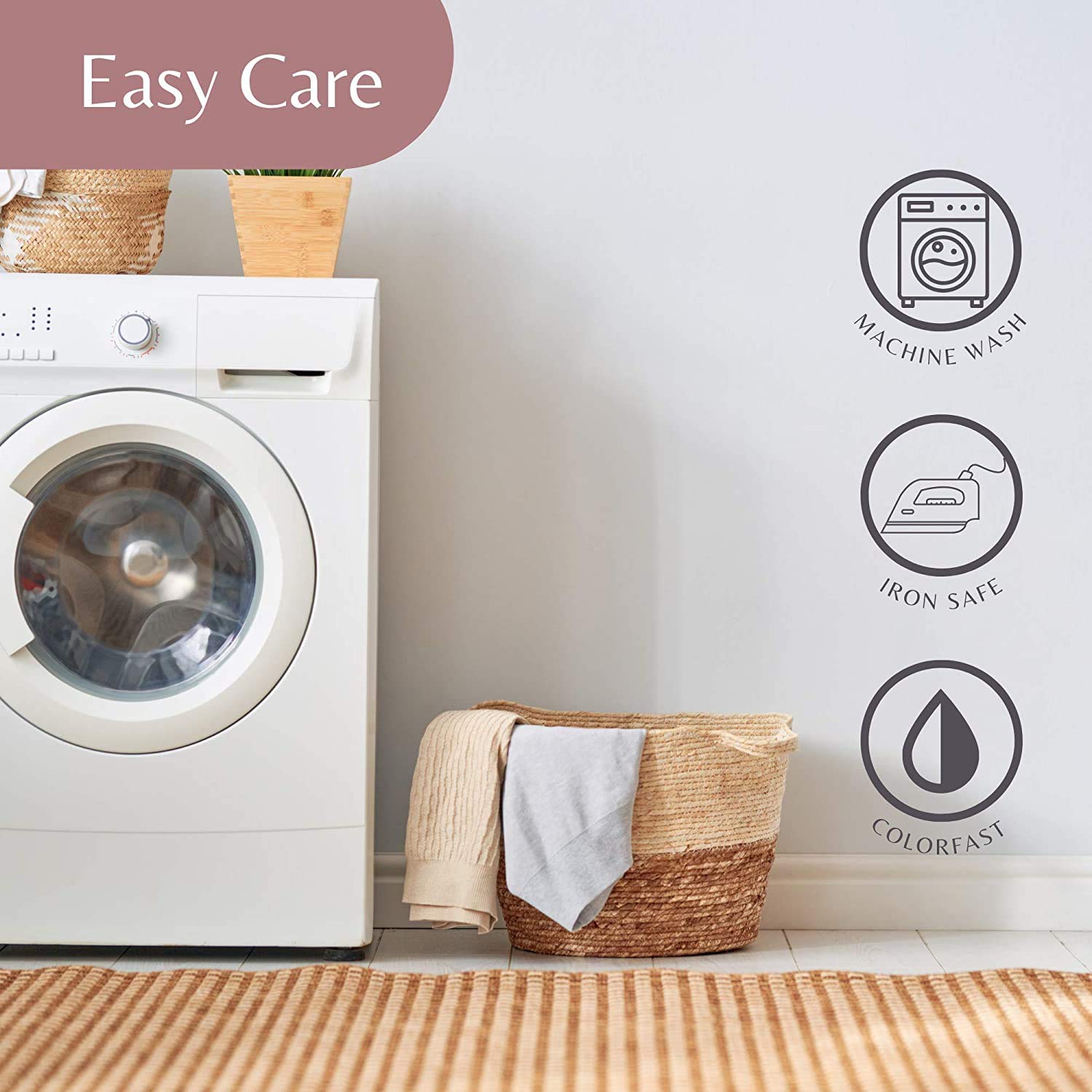 Hotel-quality finish of Superity Linen crib sheet shows premium craftsmanship.