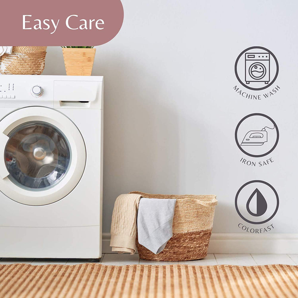 Hotel-quality finish of Superity Linen crib sheet shows premium craftsmanship.